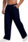 GUBA Open Hem Joggers Men Fleece Pants Elasticated Waist Bottoms Casual Sweatpants Warm Winter Jogging Bottom Lightweight Tracksuit Bottoms Gym Sports (Navy, Small)