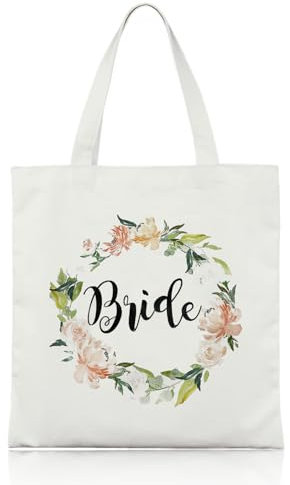 AffeGifts Bride to be Bag Leinwand, Brauttasche Hochzeit Bride to be Tassen Bride Tasche Groß Bride to be Geschenk Geschenk für Polterabend für Die Braut
