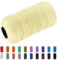 CAMAL Macrame Corda Polipropilene Filo Macrame 1.5mm Spago Colorato 200m Cordino per Borse Uncinetto Corde Colorate per Artigianato, Decorazioni per la Casa, Borsa a Tracolla (Giallo Crema)