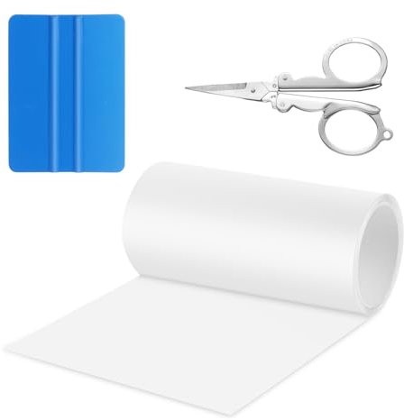 OSDUE Kit Reparation Piscine en TPU Auto-Adhésifs, 10 cm x 150 cm Ruban d'étanchéité Transparent Flexible, pour Fuite de Matelas gonflables, de piscines, de tentes, de Jouets gonflables