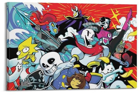HCLJY Game Undertale Poster, dekoratives Gemälde, Leinwand, Wandposter und Kunstbild, Druck, moderne Familienschlafzimmer-Dekoration, Poster, 20 x 30 cm