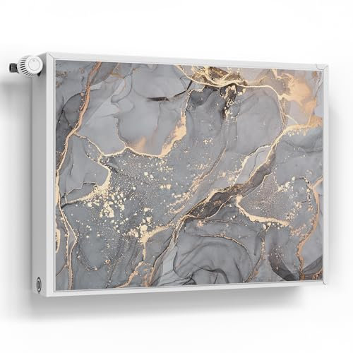 DEQORI Magnetfolie für Heizung 80x60 cm | Motiv Elegantes Marmormuster | dekorative Magnetmatte Heizkörper Schutz Verkleidung | Magnet Deko-Folie selbstklebend, magnetisch & wasserabweisend