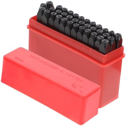 SOLUSTRE 36stücke Teiliges Metall Zahlenstempel Alphabet Buchstabenstempel Für Metall Holz Kunststoff Prägen Werkzeug Kit