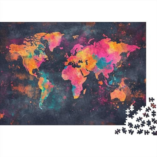 Map of Europe Jigsaw Puzzles Jigsaw Puzzles 1000 Pieces for Adults 1000 Piece Puzzle Educational Games Home Decoration Puzzle1000pcs (75x50cm)