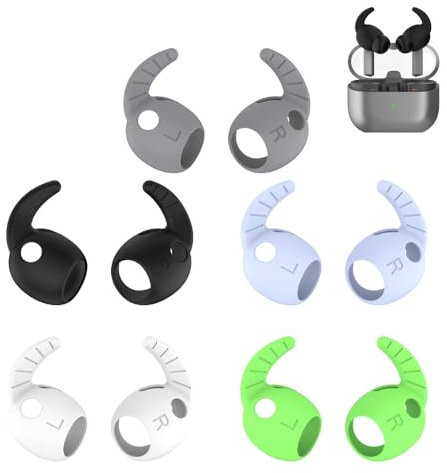 5 coppie di gancio orecchio copre per SAMSUNG Galaxy Buds 3 Pro, auricolare Bluetooth auricolari in silicone anti-scivolo sport punte orecchio coperture Holder