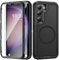 Giyer Panzerhülle für Samsung Galaxy S23 Handyhülle mit Schutzfolie, Galaxy S23 5G Hülle mit Magsafe Magnetisch, 360° Stoßfest Robust Schutzhülle für Samsung S23 Kabelloses Aufladen Cover (Schwarz)