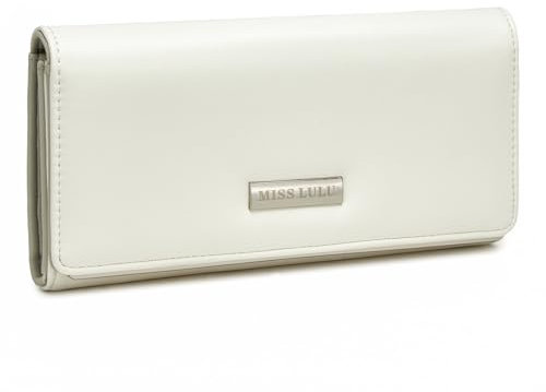 Miss Lulu Portefeuille Porte Monnaie Femmes Longue Fermeture Éclair Poche pour Téléphone Carte Simili Cuir avec Métal Boucle