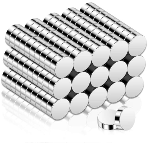 150Pcs Magnets, Small Fridge Magnets for Crafts, 4x1.5mm Round Neodymium Magnet s Mini for Muti-Use, Disc Rare Earth Magnet s Cylinder for Whiteboard, Refrigerator, DIY, Office