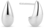 Earrings Gocciolina Piccolo - Rhodium plattiert mit einer polierten Oberfläche, En storlek, Sterling Silber, Kein Edelstein