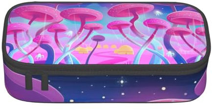 WenDang Magic Mushroom Multifunktionale Schreibwarentasche, geeignet für Reisen, Bürobedarf, Make-up und Schreibtisch-Organisation