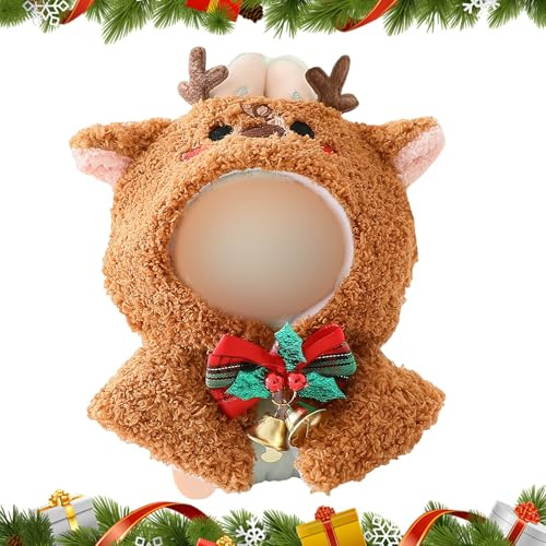 Bekleidung für 17cm Plüsch, Puppenkleidung Weihnachten, Weihnachten Puppe kostüm, Kuscheltier Kleidung Outfit nur Bekleidungs zubehör für 17cm Plush Bekleidung, Ankleiden