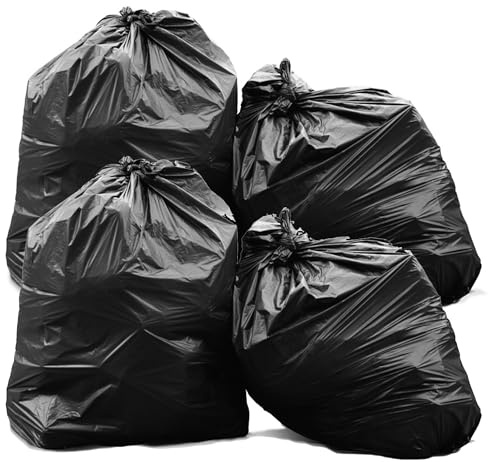 200 Heavy Duty Strong Large Black Bin Bags Refuse Sacks Perfect For Everyday Use Home, Office, Kitchen & Restaurant 45x72x97cm