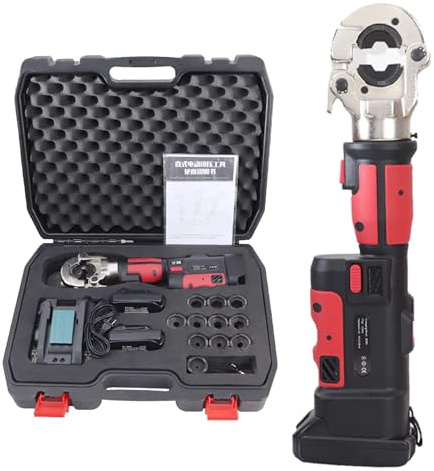 Pinza crimpatrice idraulica elettrica, professionale, 16-300 mm², set di matrici per capocorda inclusi