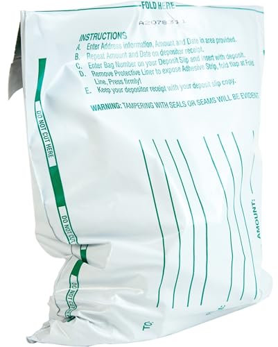 Qualität Park Poly Night Ablagerung Taschen, 21,6 x 26,7 cm, weiß, 100 Stück (45224)