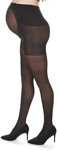 MeMoi Women's 40 Denier Sheer Extra Support Maternity Tights