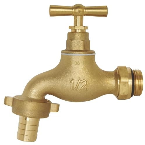 SOMATHERM FOR YOU - Robinet d'arrosage orientable - étanchéité garantie - poignée plate réversible - Mâle 15/21 - Mâle 20/27 - En Laiton brossé