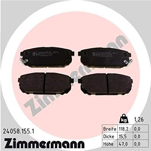 Zimmermann Brake Pad Set For Disc Brake, 23626.170.1