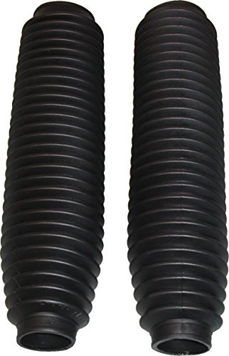 Large Black Motorcycle Fork Gaitors, Dust Protectors, Length 350mm, Top 40mm, Bottom 60mm