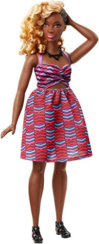 Barbie Mattel DVX79 - Fashionistas Puppe im Kleid mit Tribal-Muster