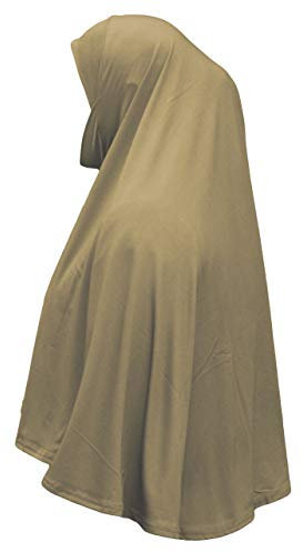 Fertiger Hijab aus einem Stück, al Amira, XL, mit Kinnbedeckung Gr. Einheitsgröße , beige