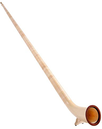 Lechgold Alphorn Deluxe Fichte Bb (3-teilig, Bb-Stimmung, 275 cm, mit Peddigrohr umwickelt, 440 Hz, inkl. 19 mm Mundstück)