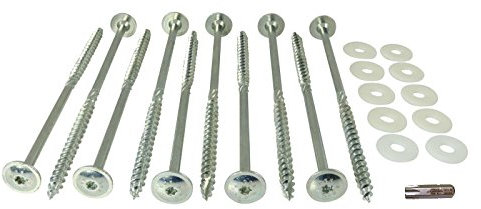 Set da campeggio 10 x 260 mm – 10 picchetti a vite per fissaggio tenda con punta