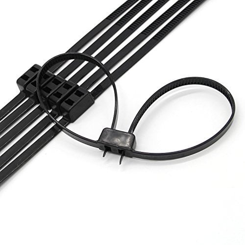 Tuokay, Nylon Fascette, 10pcs Fascette, 69cm*1,1CM Dimensioni, Resistenza Alla Trazione 90kg, Doppia Chiusura Manette Push Mount Fascette
