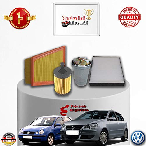 KIT TAGLIANDO 4 FILTRI POLO IV 1.4 TDI 55KW 75CV DAL 2001 -> 2009