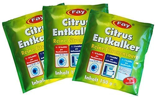 6 x Fay Citrus-Entkalker 150g, Zitronensäure, Reiniger, Kalklöser, Entkalkung