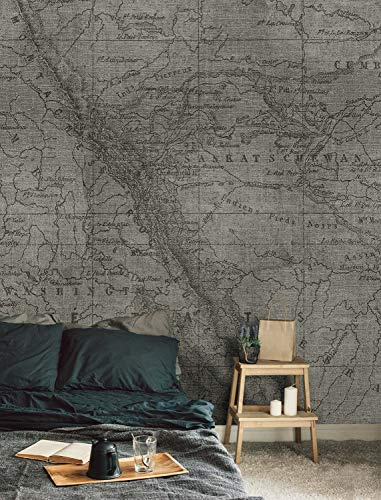 Wall81 The Rockies Carta da Parati, Fibre Tessili, Beige, XL-513x300cm