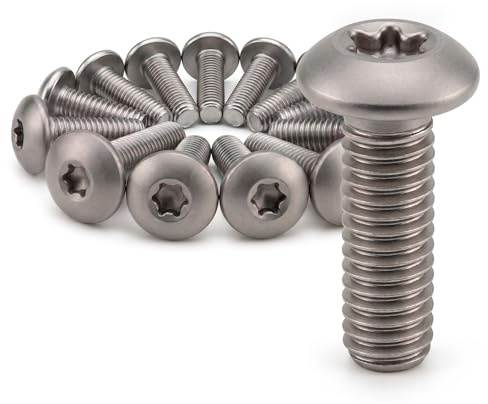 PROTECH 10x Linsenkopfschrauben M8x20 ISO 7380 | Edelstahl A2 V2A Rostfrei | Torx-Antrieb TX40 Flachkopfschrauben mit Vollgewinde für Modellbau & Elektronik