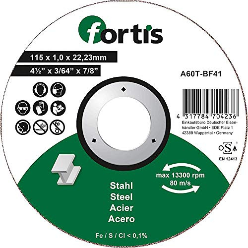 FORTIS Trennscheibe Stahl 115 x 1,0mm gerade
