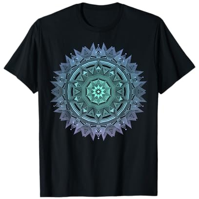 Meditation Mandala Design lebendige Farben für Yoga und Goa T-Shirt