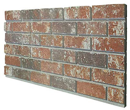 Panneau imitation brique reconstruit en polystyrène résiné Mesures 100 cm X 50 cm Épaisseur 2 cm - panneaux isolants thermiques