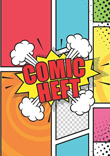 Comicheft: Leeres Comicbuch in DIN A4 mit 100+ Seiten I Comics für Kinder und Erwachsene zum Zeichnen lernen und als Vorlage zum malen, Malblock Geschenk zu Weihnachten oder Geburtstag