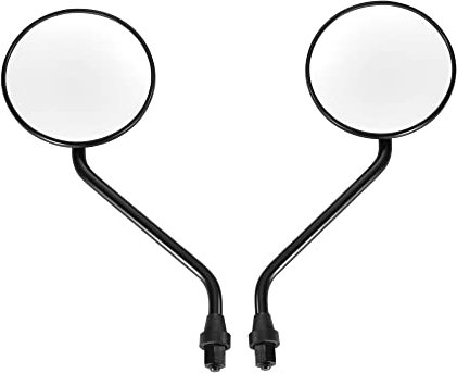 WOOSTAR Espejos Laterales Moto 8mm Reemplazo para 50cc 70cc 90cc 110cc 125cc 150cc 200cc 250cc ATV Scooter Paquete de 2