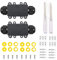 YIXISI 2-Pack Waterproof IP68 Junction Boxes - 3-Pole Connectors, 2-Way Cable Connectors, Ø 4-15 mm (Black, PA66) for Outdoor Use