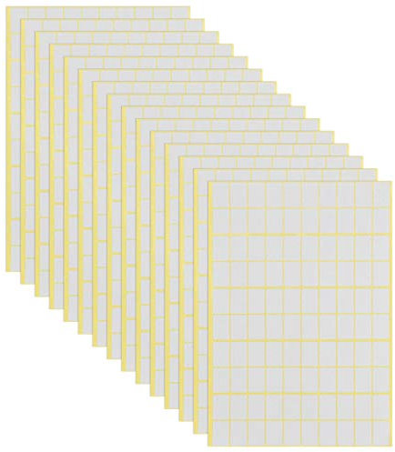 Jinlaili 15 Blatt Etikettenaufkleber, 1485PCS Kleine Etikettenaufkleber, 13x19mm, Selbstklebende Aufkleber Etiketten für Aktenordner Etiketten Preisetikett Farbcodeetiketten Unterscheiden Etikett