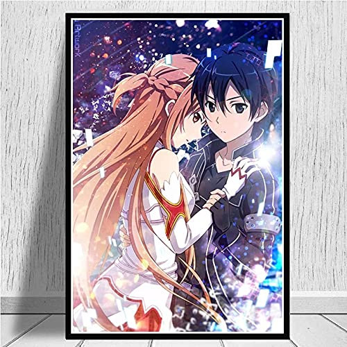 Bvlglp 5D DIY「Sword Art Online Photos」Diamond Painting Kit,malerei Diamant Full Diamond Embroidery Rhinestone,Art Craft for Home Wall Decor -40x60cm