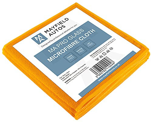 Microfibre Glass Cloths x 3 - Car Cleaning, Detailing, Mirror, Interior, Valeting