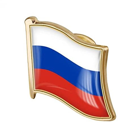 1pc Russische Flagge Pin-Abzeichen Metall-Revers-brosche Russe Flagge Abzeichen Neuheit Zubehör