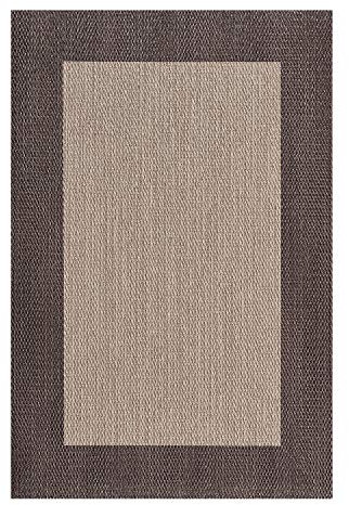Estores Basic Alfombra Vinilica Salon Premium Alfombras de habitación baño Cocina Lavable Antideslizante para Interior y Exterior, Marrón oscuro 140x200cm