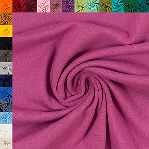Hochwertiger Jerseystoff Vanessa von Swafing, Uni, ÖKO-TEX Standard 100, Meterware ab 50cm, 155cm Breit (933 Beere)
