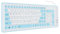 ZHXH Tastiera Pieghevole in Silicone, 103 Tasti Tastiera Standard Cablata USB Sottile Universale Tastiere per Computer Mute Impermeabili Tastiera Rollup per PC Notebook Laptop(Blu)