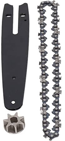 Kit Catena Motosega Elettrica, Kit Pignone Catena Piastra Guida, Set Catena Motosega Pignone in Acciaio Piastra Guida 186 Mm Catena 230 Mm Accessori di Ricambio per da 6 Pollici per Motosega Elet