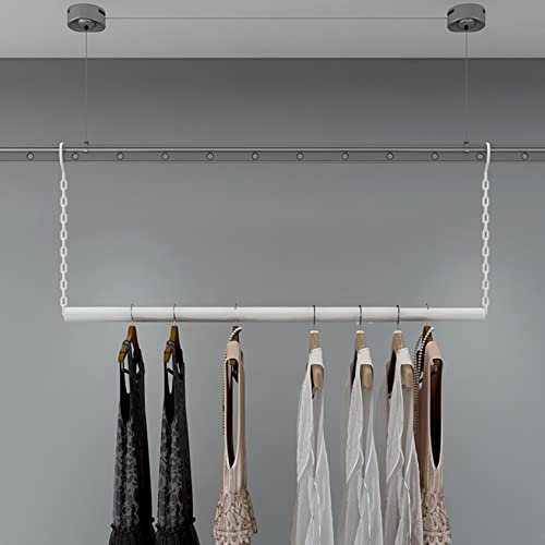 ZYFA Kleiderständer Hängegarderobe höhenverstellbar Deckenmontage Ausstellungsregale Kleiderstange Wandmontage Garderobenständer Kleiderbügel kommerzielle Verkaufsständer for Bekleidungsgeschäft