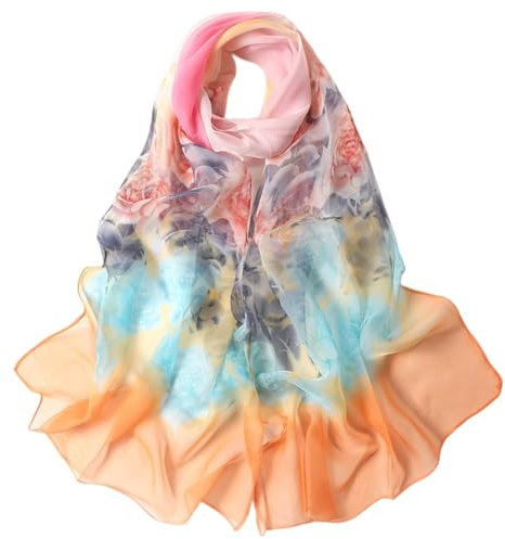 FAIRYGATE Halstuch Chiffon Schal Seidenschal Damen Elegant Seidentuch Schal Frühling Festlich Stola Chiffonschal für Hochzeits Abendkleid Festliche Kleider Multifunktionstuch A4322