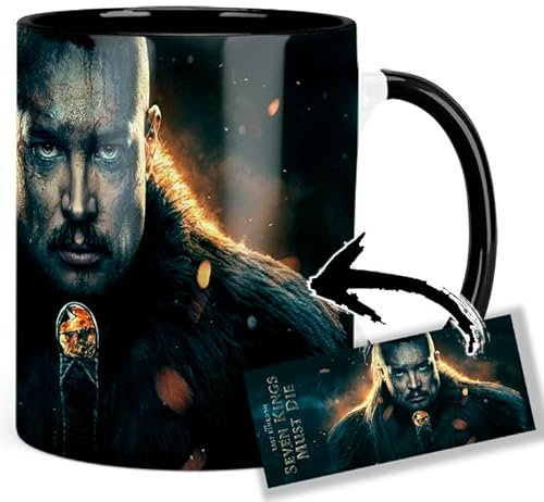 MUGSVILLE The Last Kingdom Seven Kings Must Die Alexander Dreymon Tasse Ceramique Intérieure et Poignée Noire Mug