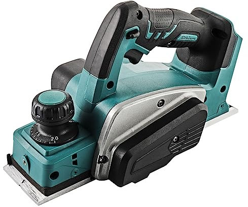 Youyijia Electric Planer Cordless 18V Li-Ion With Extra Blades, 82mm Width and 2mm Depth for Furniture DIY, Green