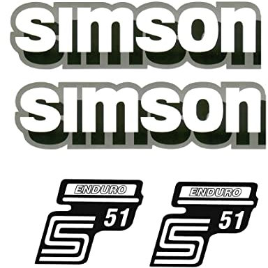 Dekorsatz Simson S51 Enduro Grau Aufkleberset DDR Retro
